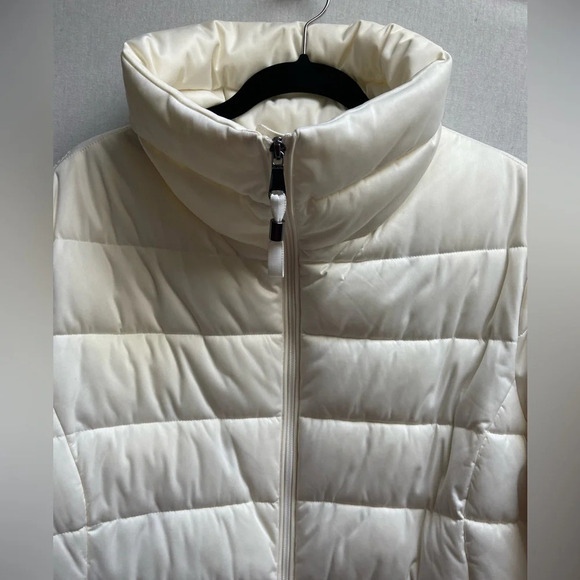 Geox Respira cream coloured puffer full zip jacket Sz 16 - Picture 7 of 13